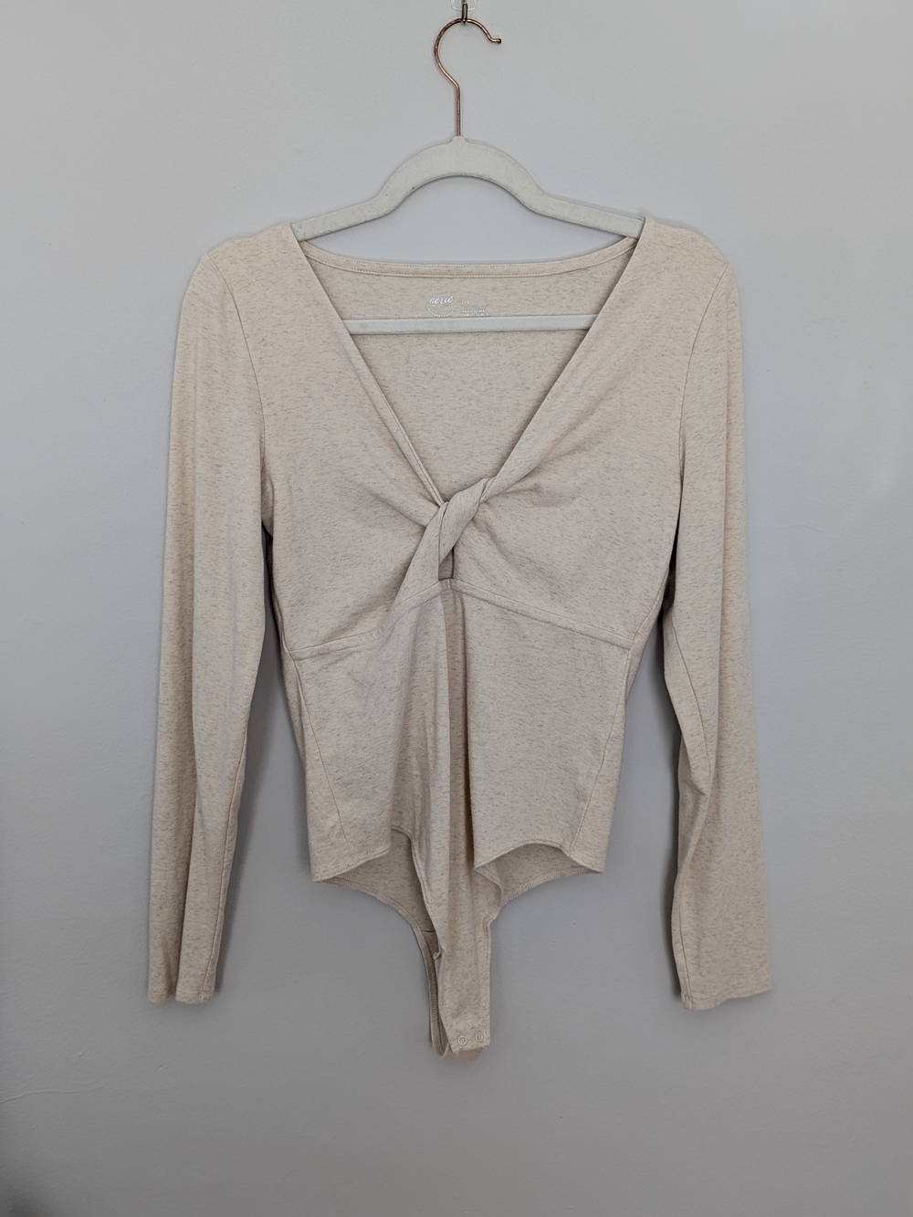 Aerie Long-Sleeve Twist Front Bodysuit